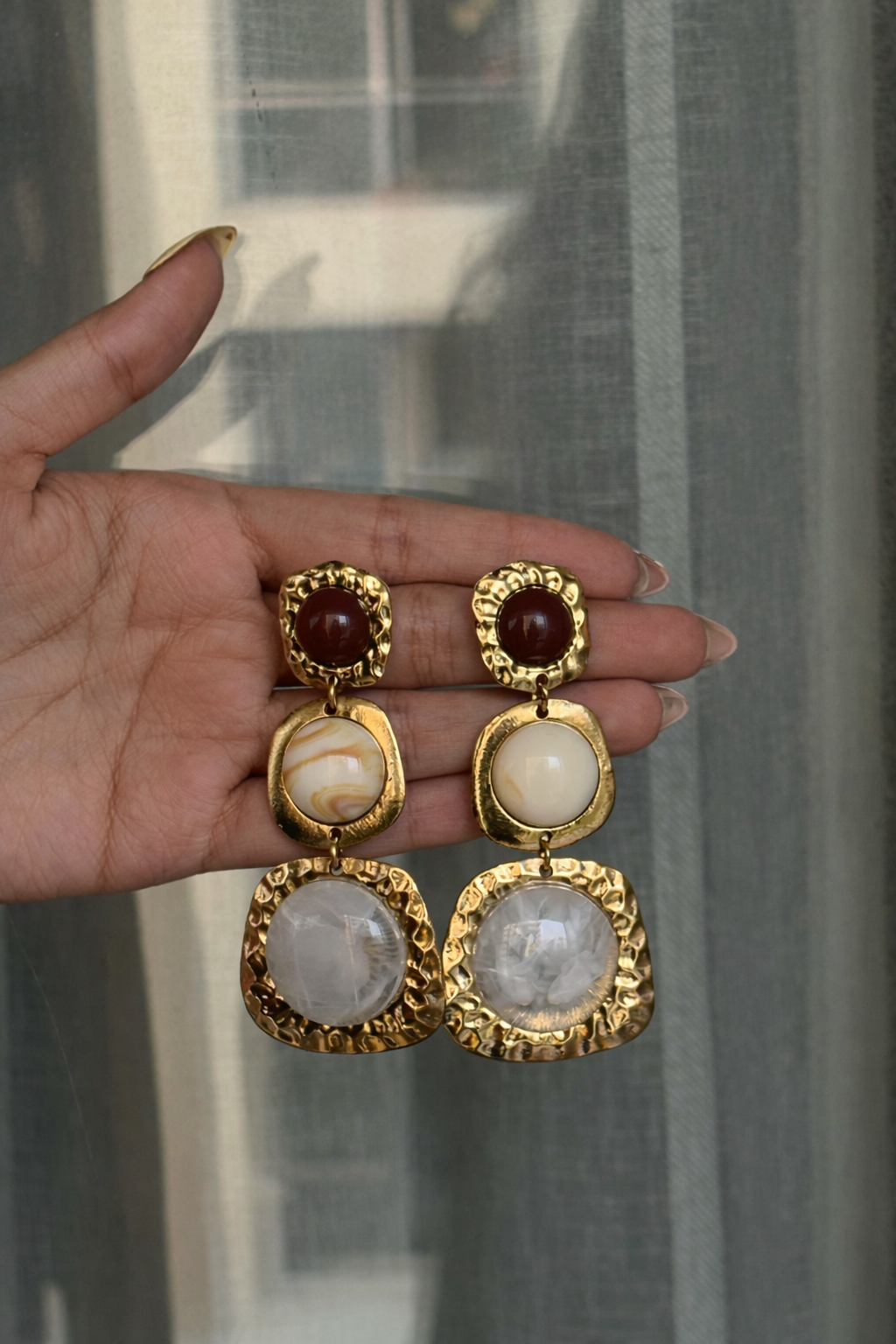 Multi stone earring
