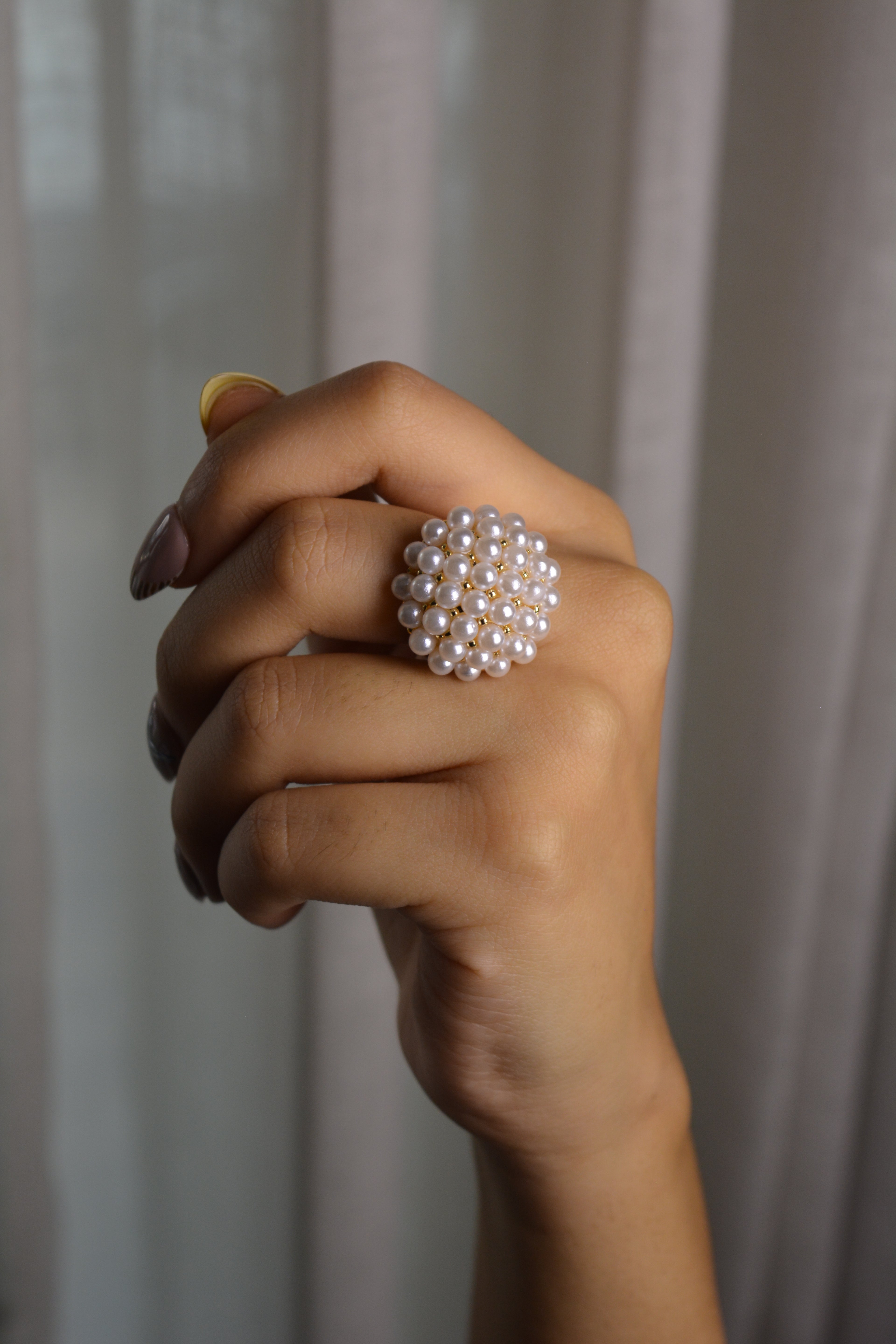 Pearl chunky ring