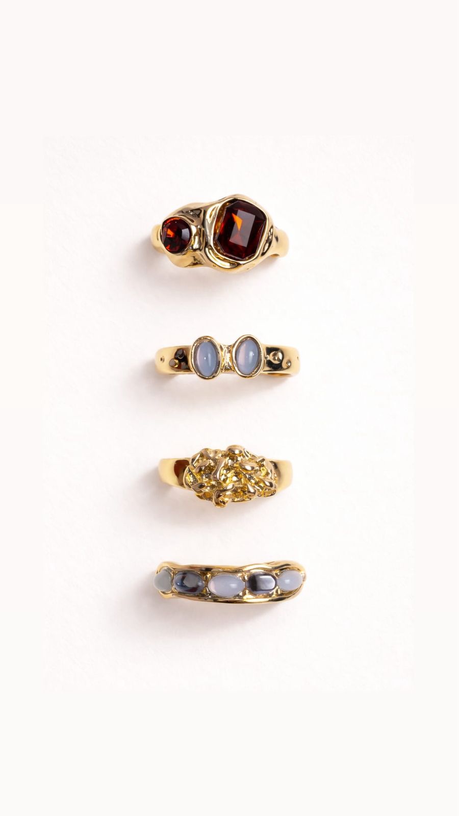 Set of 4 rings (Gold)