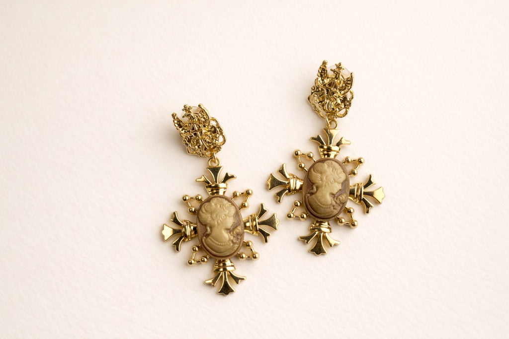 Victorian Vintage Gold Earrings