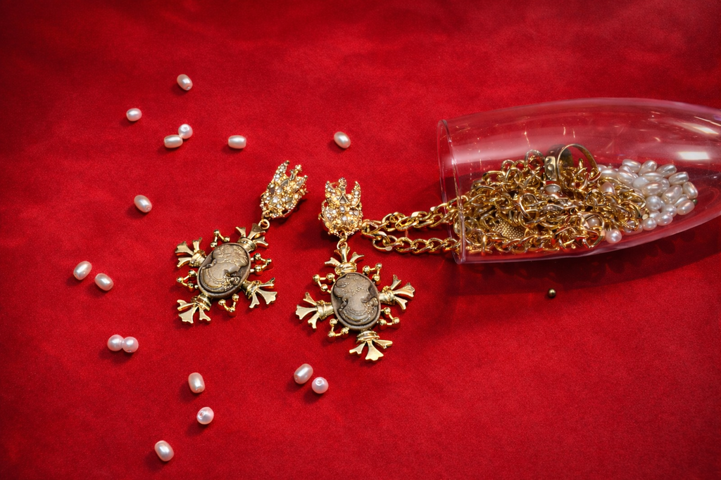 Victorian Vintage Gold Earrings